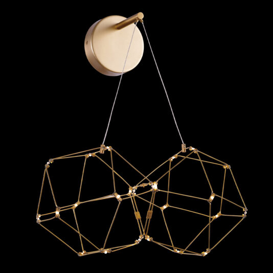 Luxury Double Prism Brass Wall Light