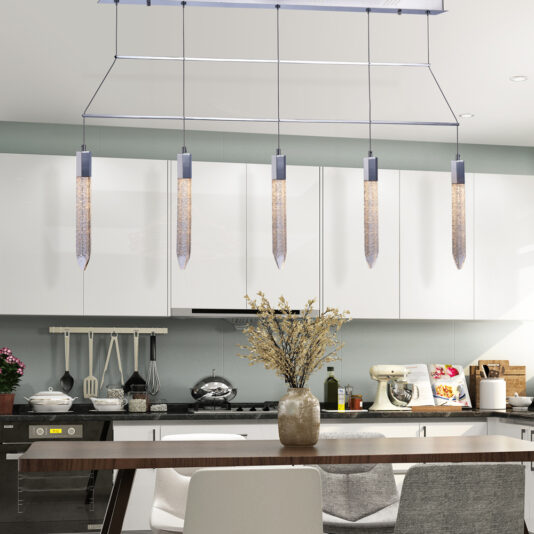 Exclusive Chrome Pendant Light Bar