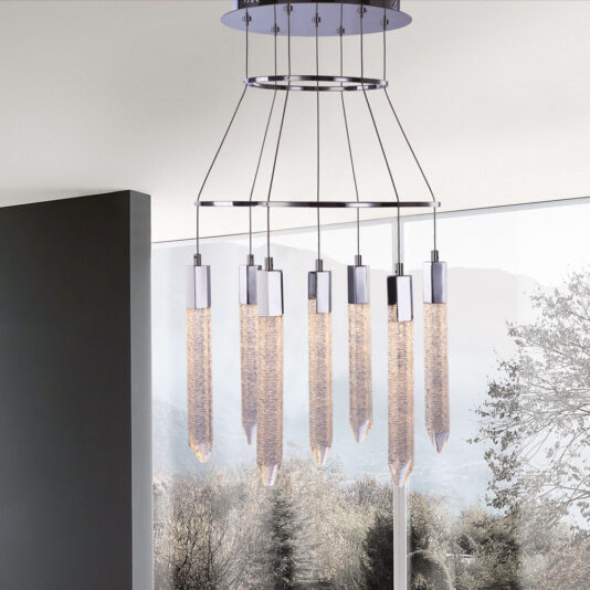 Exclusive Chrome Pendant Light Cluster