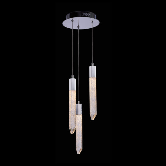 Exclusive Triple Chrome Pendant Light