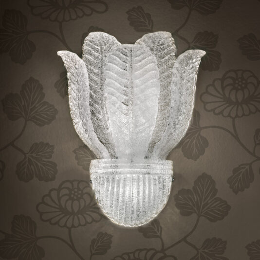 Large Glass Leaf Wall Light