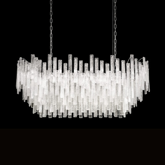 Modern Oval Glass Chandelier