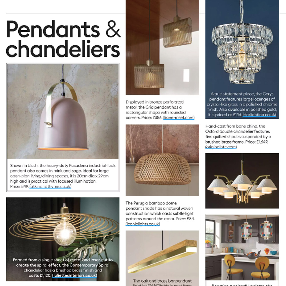 Article featuring The Contemporary Spiral Chandelier from Juliettes Interiors