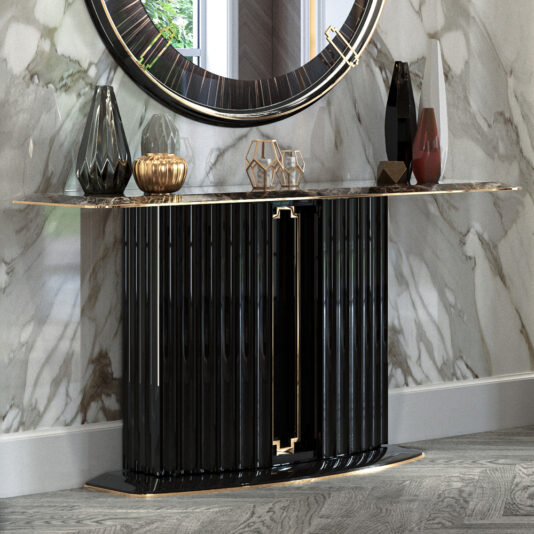 Marble Art Deco Style Console Table