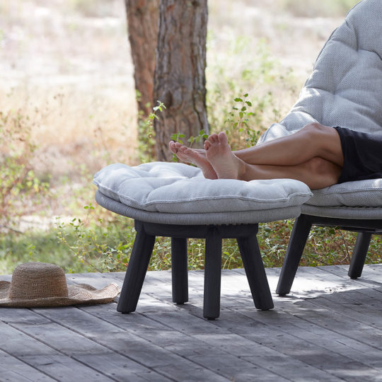 Contemporary Outdoor Woven Footstool