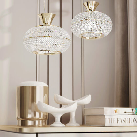 Contemporary Crystal Pendant Light