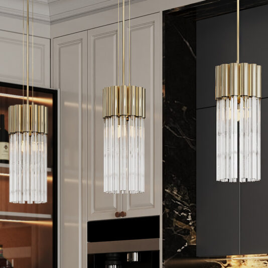 Contemporary Glass Tube Pendant Light