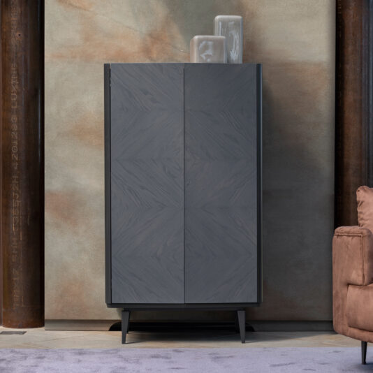 Contemporary Ash Veneer Tall Cabinet