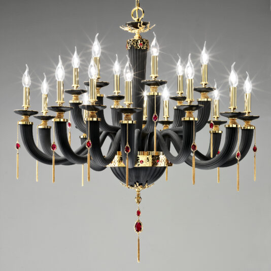 Classic Black Chandelier With Swarovski® Crystals