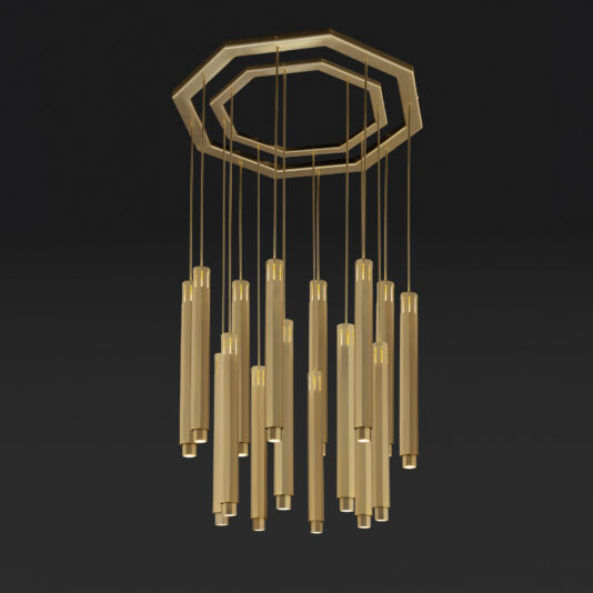 Large Modern Geometric Pendant Style Chandelier