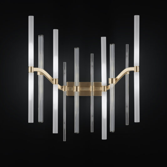 Large Vertical Murano Glass Tube Wall Light