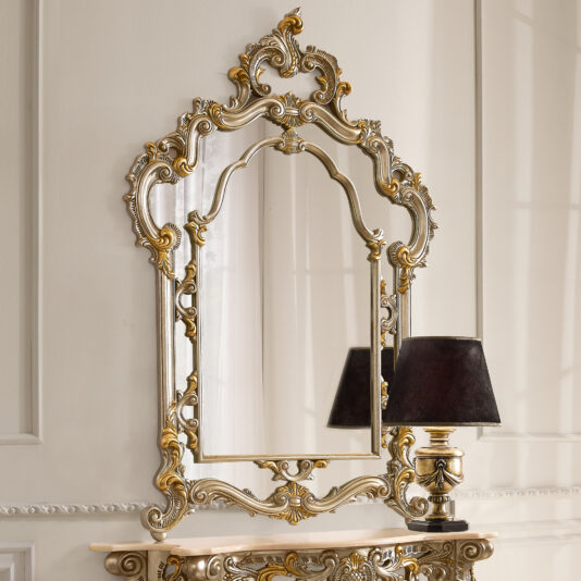 Classic Baroque Style Console And Mirror Set