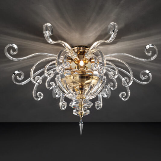 Contemporary Glass Swirl Ceiling Light