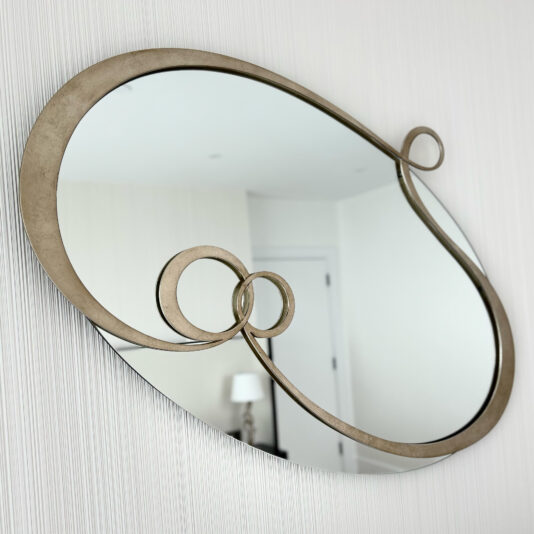 Contemporary Twisted Oval Mirror