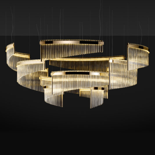 Large Contemporary Murano Glass Chandelier